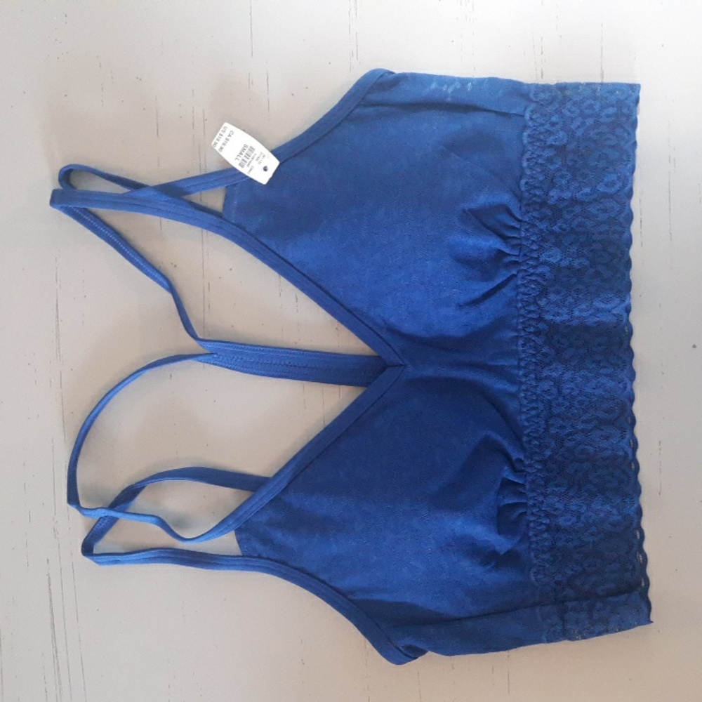 Blue Animal Print Bralette